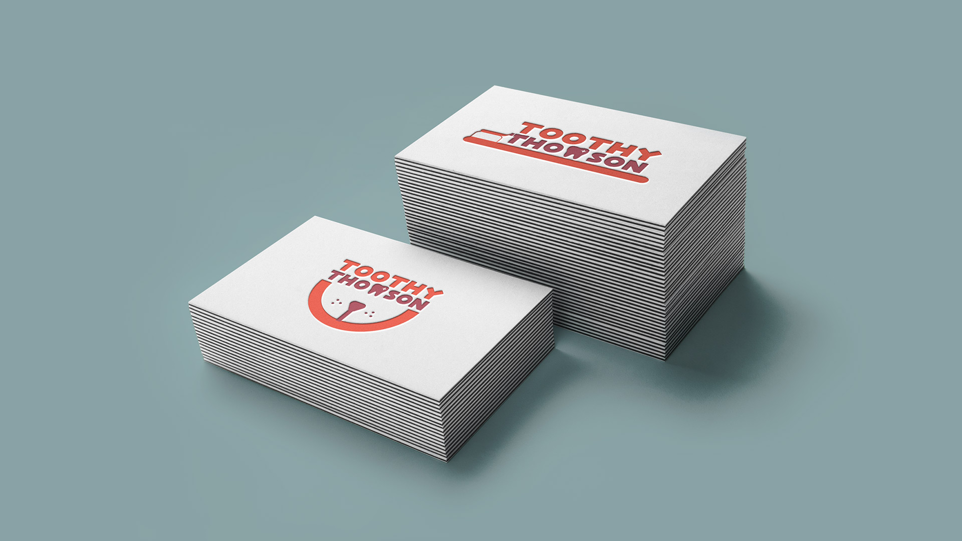 Toothy Thomson business cards